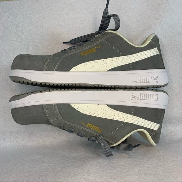 Puma Iconic Suede Mens Composite Toe Sneakers Sz‎ 8  Gray Work Shoe - Picture 5 of 9
